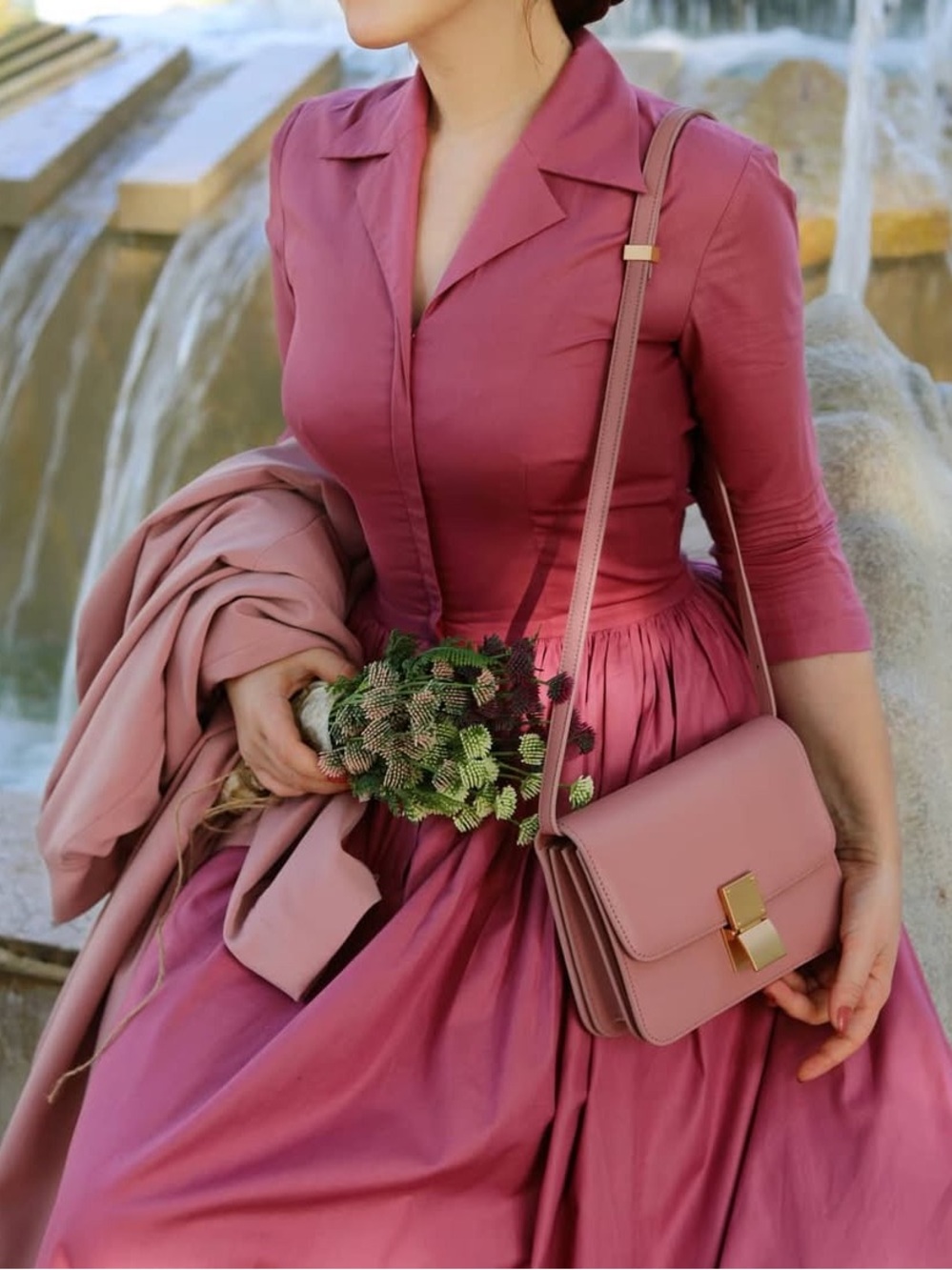 Hearts and Found Mauve Pink Fit & Flare Dress